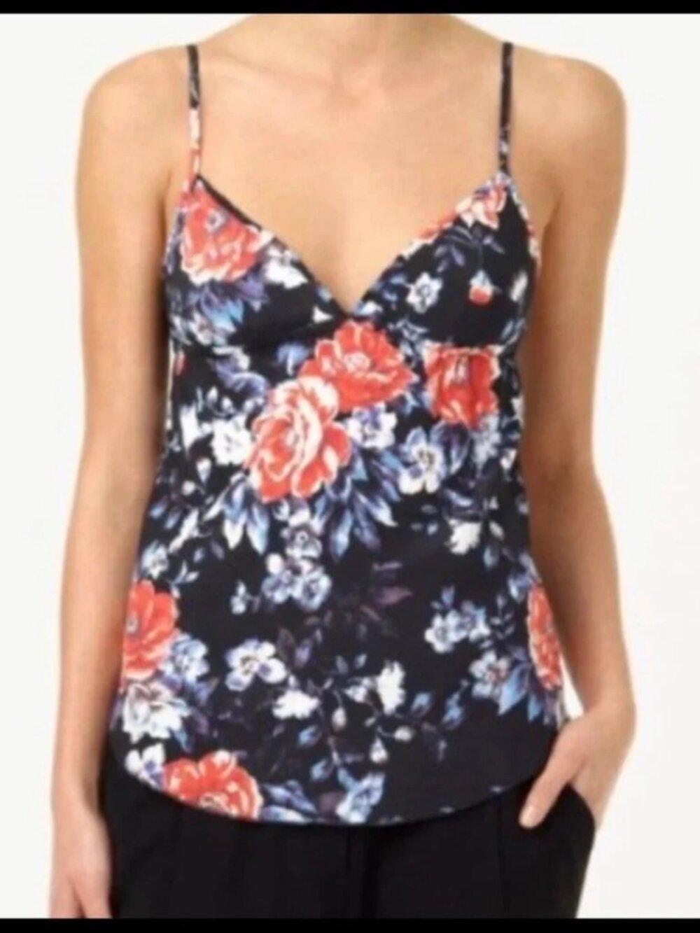 Under Wilfred Stretch Silk Blend Floral Cami Size Medium